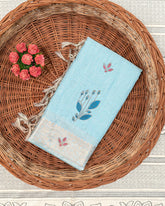 SC3412 - Linen Saree With Multi Stone